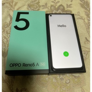 オッポ(OPPO)のOppo reno5A シルバーブラック　128gb(スマートフォン本体)