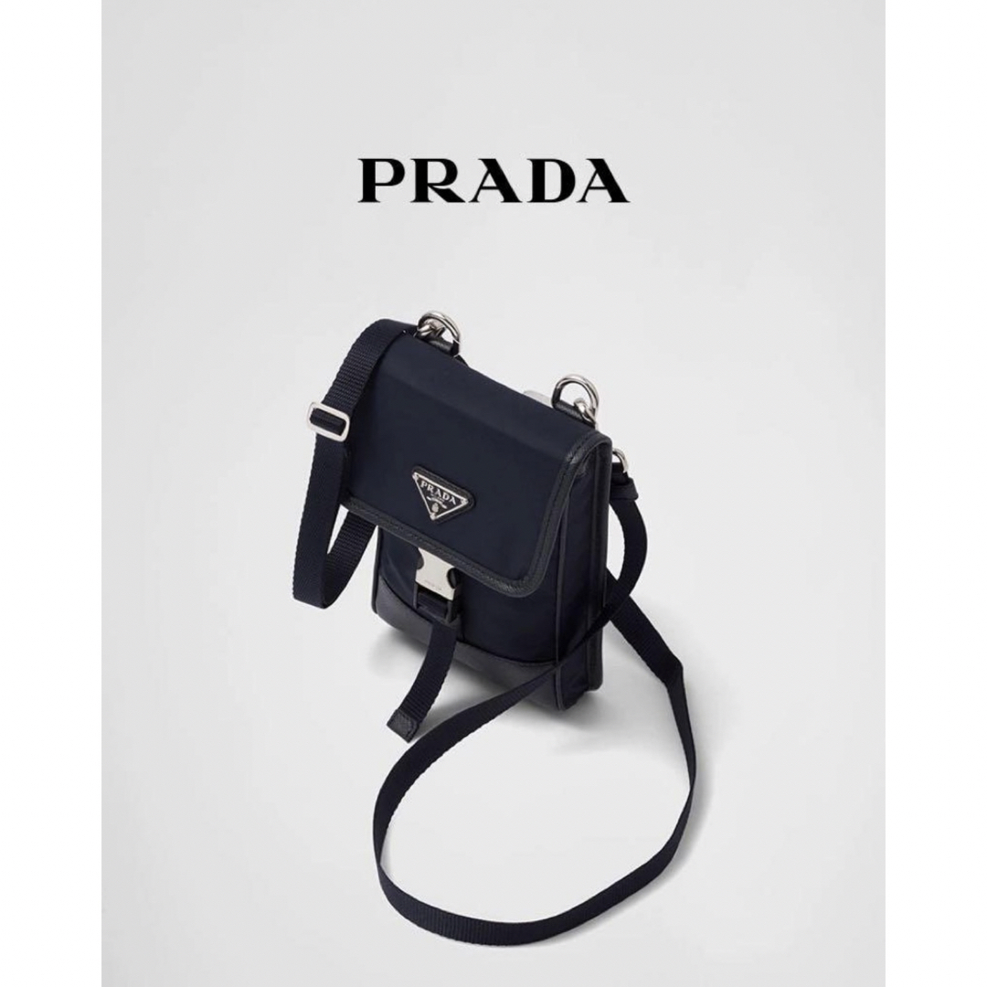 PRADA(プラダ)の【PRADA】プラダ Re-Nylon & サフィアーノレザー スマホケース レディースのバッグ(ショルダーバッグ)の商品写真