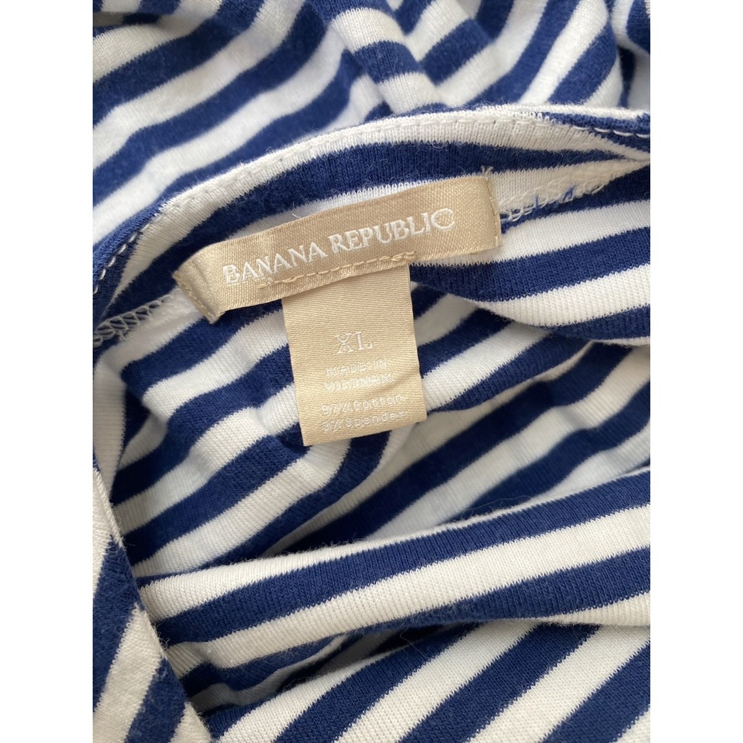 Banana Republic(バナナリパブリック)のBANANA REPUBLIC バナナリパブリック　XL 半袖　ボーダー レディースのトップス(Tシャツ(長袖/七分))の商品写真