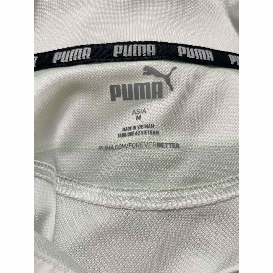 PUMA(プーマ)のPUMAゴルフワンピース　ホワイト×グレーボーダー　ストライプ　ポケット付き　M スポーツ/アウトドアのゴルフ(ウエア)の商品写真