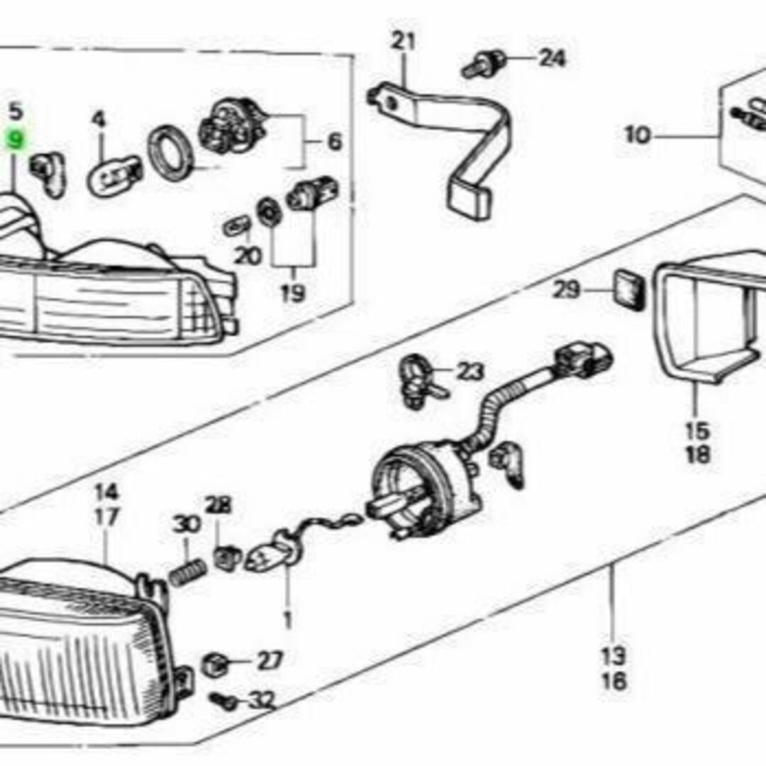 ホンダ(ホンダ)のホンダ NSX フロント クリア ウィンカーランプ コンビネーションランプ 左 自動車/バイクの自動車(車種別パーツ)の商品写真