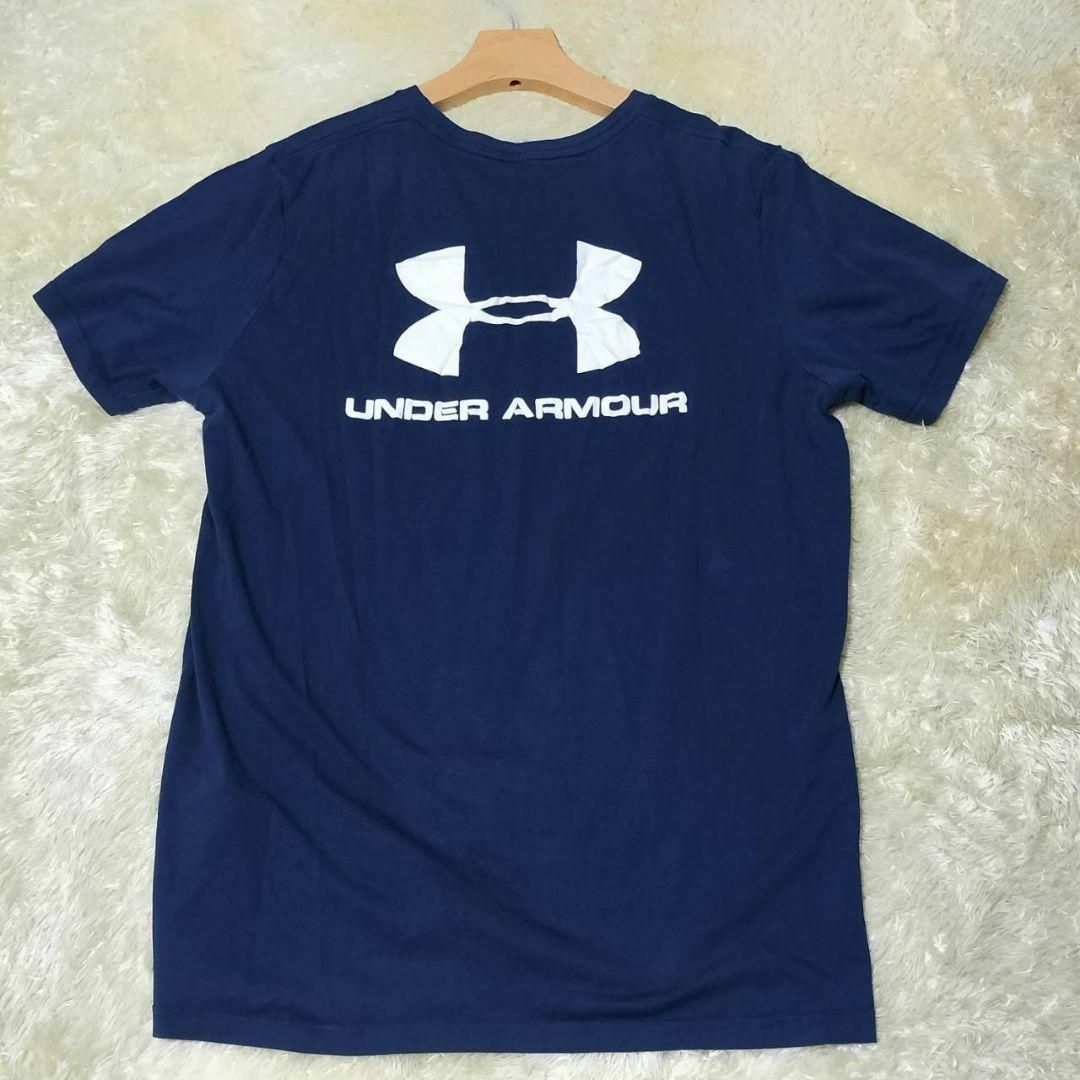 UNDER ARMOUR(アンダーアーマー)のアンダーアーマー メンズ tシャツ 半袖 2xl ネイビー ビッグロゴ 大きい メンズのトップス(Tシャツ/カットソー(七分/長袖))の商品写真