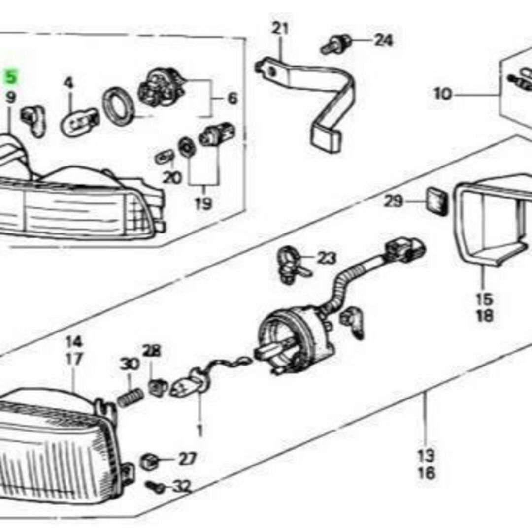 ホンダ(ホンダ)のホンダ NSX フロント クリア ウィンカーランプ コンビネーションランプ 左右 自動車/バイクの自動車(車種別パーツ)の商品写真