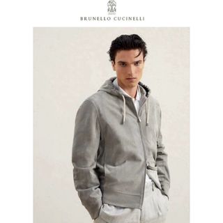 BRUNELLO CUCINELLI - ブルネロクチネリ　スエードフーディ　メンズ L