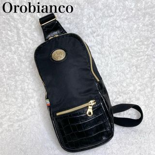 Orobianco - 美品　Orobianco オロビアンコ　ボディバッグ　ブラック　ゴールド　金具