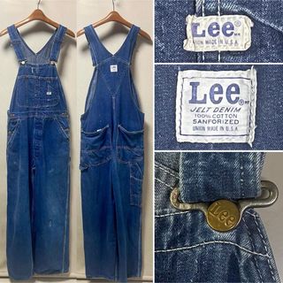 リー(Lee)の1970s Lee  デニム•オーバーオール  Size 34-36(サロペット/オーバーオール)