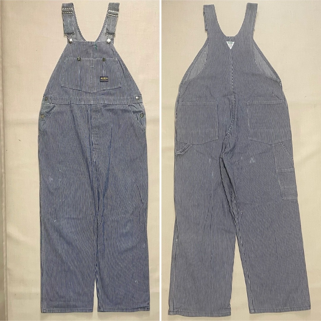 OshKosh - 1960-70s OSH KOSH ヒッコリー•オーバーオール Size42 OshKosh - 1960-70s OSH KOSH ヒッコリー•オーバーオール Size42