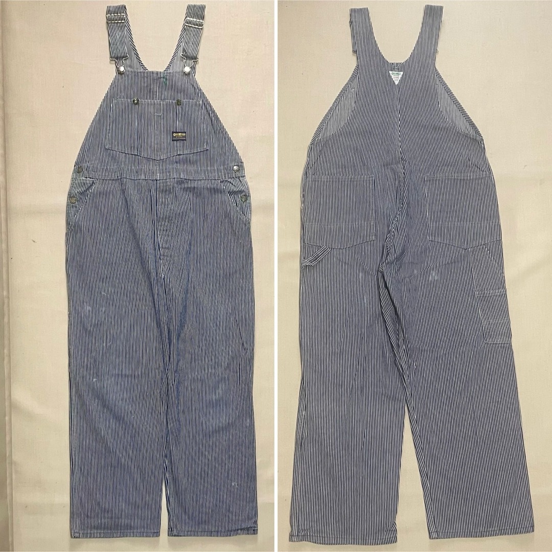 OshKosh(オシュコシュ)の1960-70s OSH KOSH ヒッコリー•オーバーオール  Size42 メンズのパンツ(サロペット/オーバーオール)の商品写真