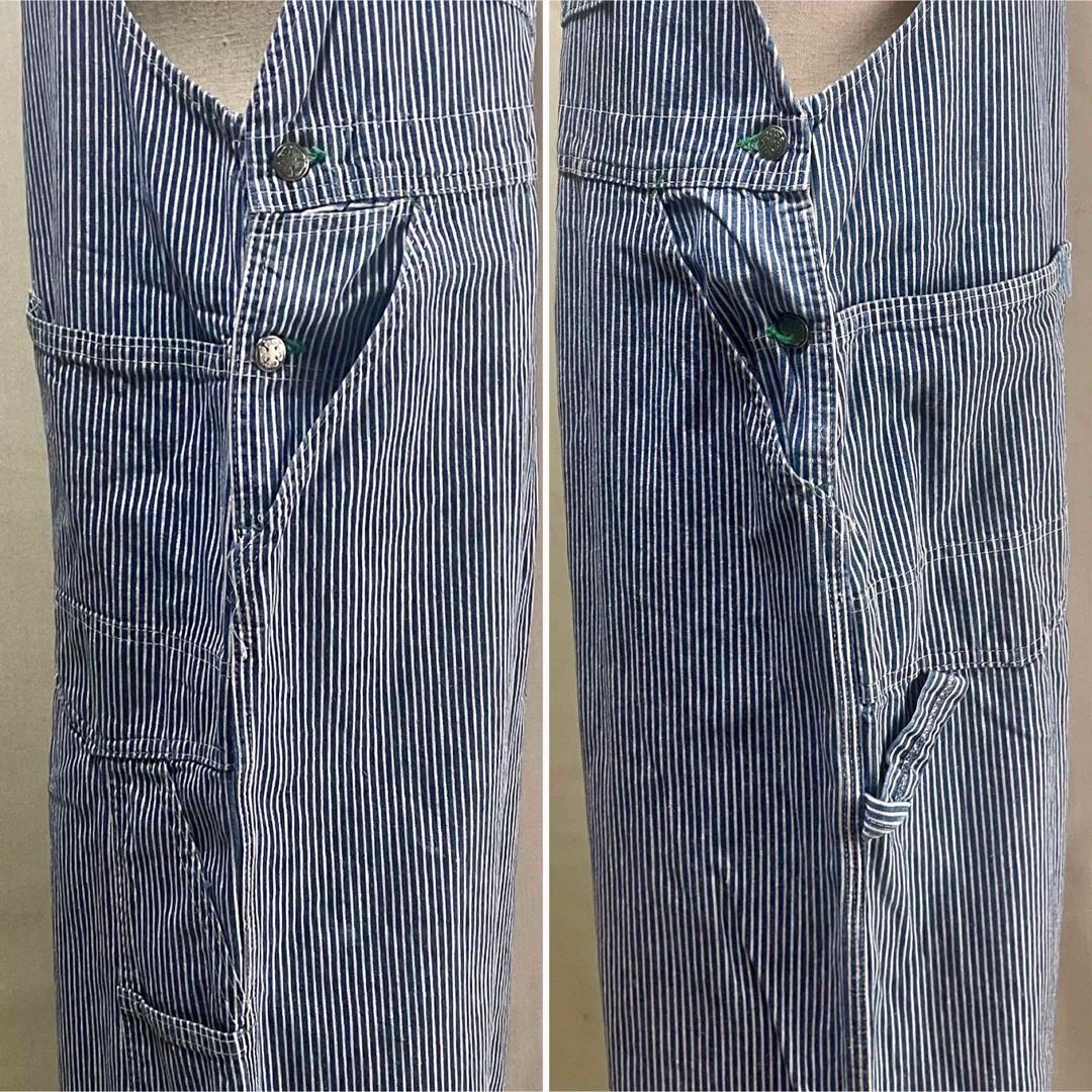 OshKosh - 1960-70s OSH KOSH ヒッコリー•オーバーオール Size42 OshKosh - 1960-70s OSH KOSH ヒッコリー•オーバーオール Size42