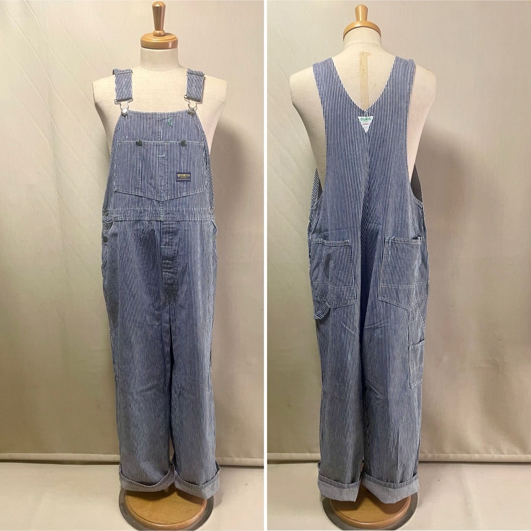 OshKosh - 1960-70s OSH KOSH ヒッコリー•オーバーオール Size42 OshKosh - 1960-70s OSH KOSH ヒッコリー•オーバーオール Size42