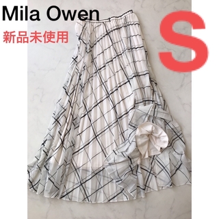 ミラオーウェン(Mila Owen)の新品未使用　ミラオーウェン  プリーツワンピース　Sサイズ　チェック柄　春服(ロングスカート)