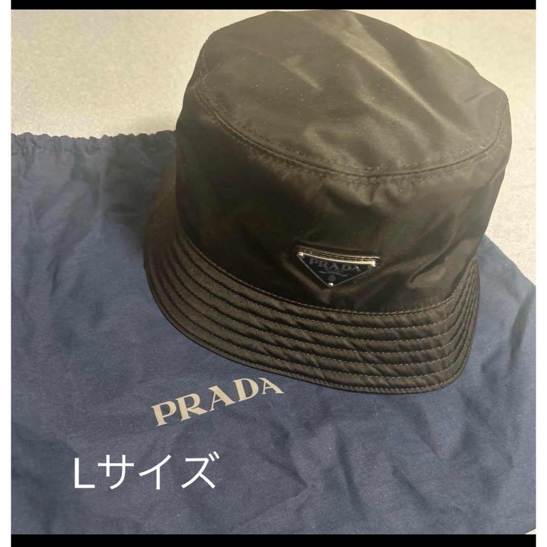 PRADA Re-nylonバケットハット Lサイズ ブラック たべよ PRADA Re-nylonバケットハット Lサイズ ブラック たべよ