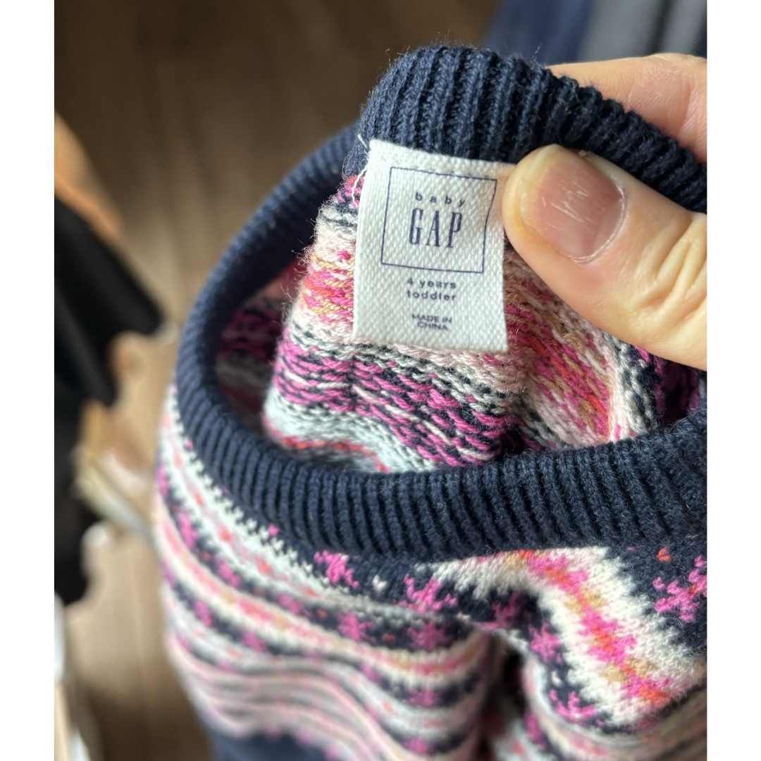 GAP Kids(ギャップキッズ)のGAP ニットワンピース キッズ/ベビー/マタニティのキッズ服女の子用(90cm~)(ワンピース)の商品写真