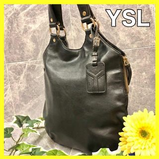 イヴサンローラン(Yves Saint Laurent)の⭐️美品⭐️ イヴサンローラン バッグ トートバッグ レザー ブラック(ハンドバッグ)