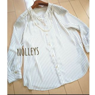 ノーリーズ(NOLLEY'S)のNolley's カーキストライプブラウス(シャツ/ブラウス(長袖/七分))