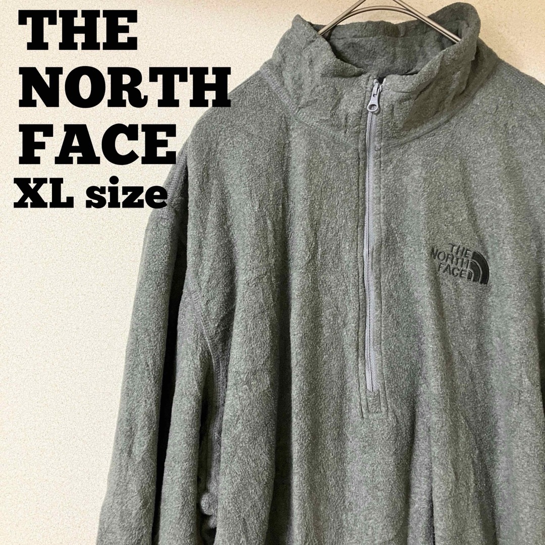 THE NORTH FACE(ザノースフェイス)のUSA規格 ノースフェイス ハーフジップフリース 刺繍ロゴ XLサイズ相当 メンズのジャケット/アウター(ブルゾン)の商品写真