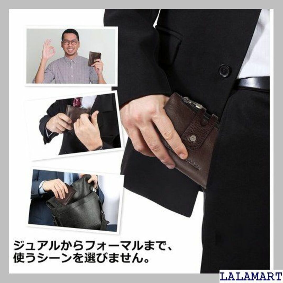 ライミホト 財布 牛本革２つ折り財布 職人技を駆使し 力バ Brown 457 メンズのメンズ その他(その他)の商品写真