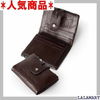 ライミホト 財布 牛本革２つ折り財布 職人技を駆使し 力バ Brown 457(その他)