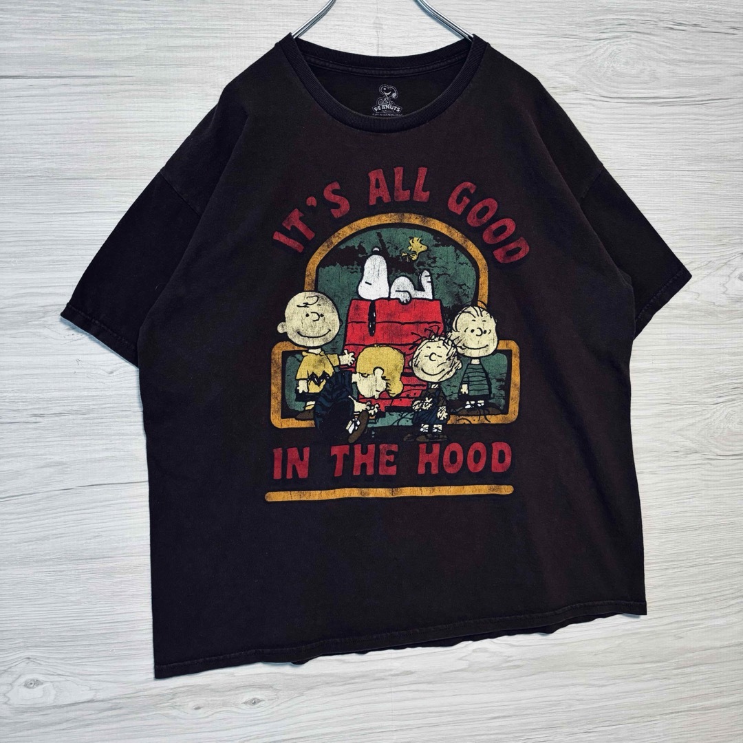 SNOOPY(スヌーピー)の【入手困難】ピーナッツ　スヌーピー　Tシャツ　XLサイズ　一点物　海外輸入　レア メンズのトップス(Tシャツ/カットソー(半袖/袖なし))の商品写真