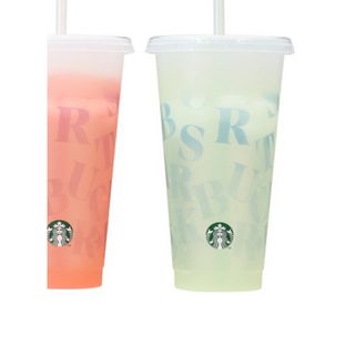 スターバックス(Starbucks)のスタバミステリーカラーチェンジングリユーザブルコールドカップ(タンブラー)