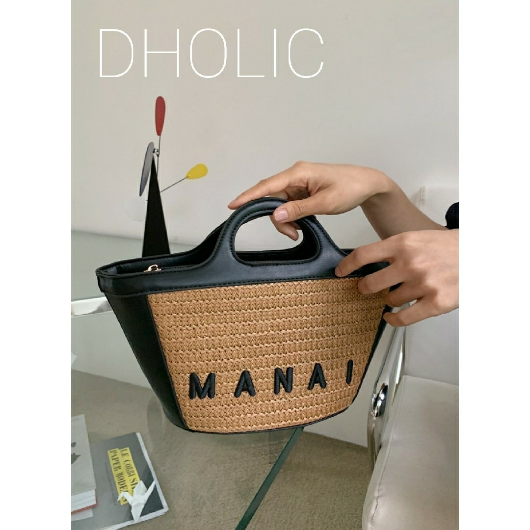 dholic(ディーホリック)の新品 DHOLIC 刺繍 配色 バッグ レディースのバッグ(ハンドバッグ)の商品写真