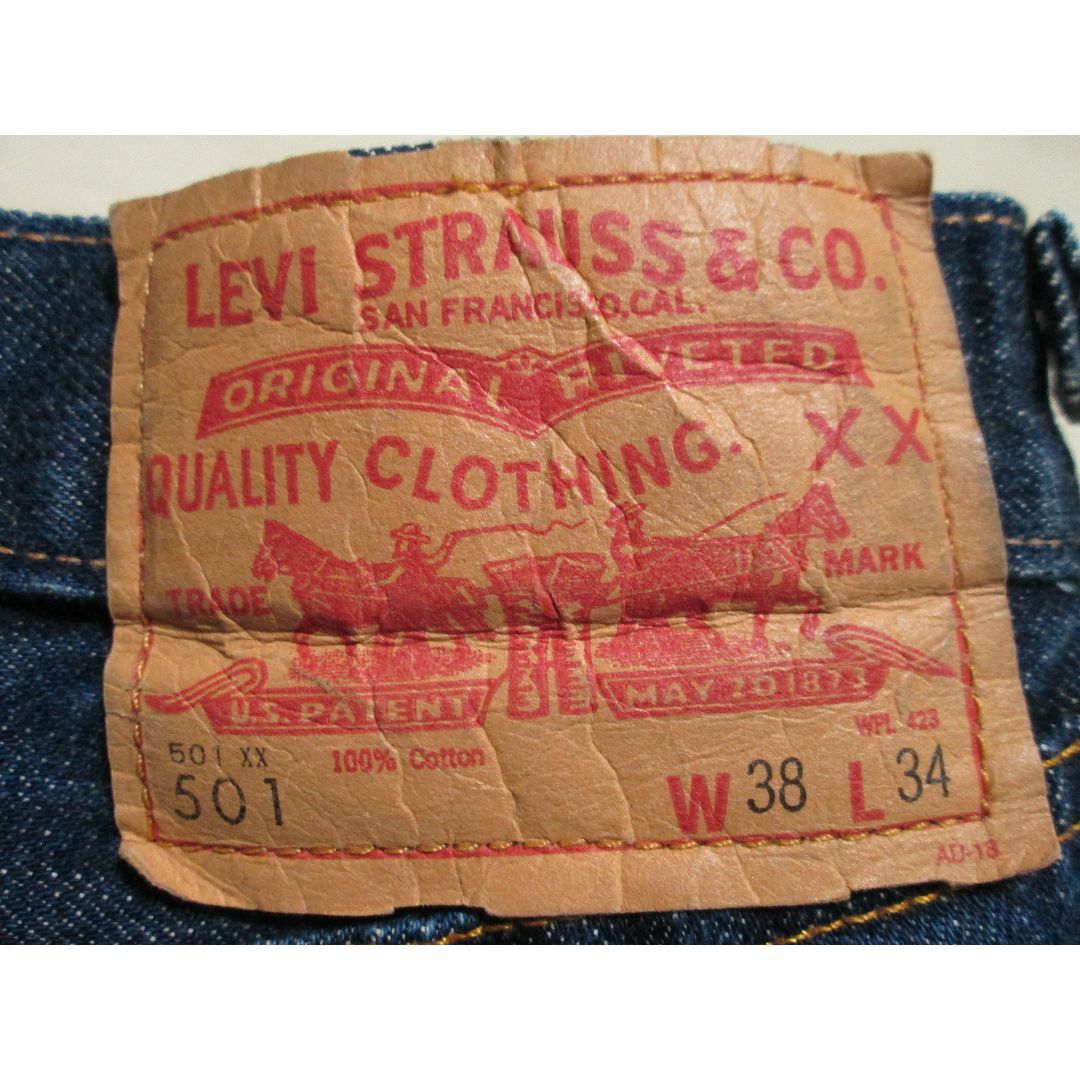 Levi's(リーバイス)の極上 濃紺 リーバイス 501XX 1966年モデル アメリカ製 W38 メンズのパンツ(デニム/ジーンズ)の商品写真