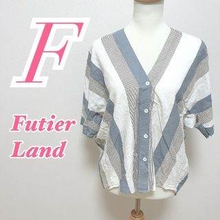 フューティアランド(futier land)のフューティアランド Ｆ 半袖シャツ きれいめコーデ オフィスカジュアル ホワイト(シャツ/ブラウス(半袖/袖なし))