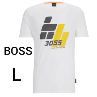 ボス(BOSS)の大谷翔平愛用BOSS コットンジャージーTシャツ レーシングスタイルプリント L(Tシャツ/カットソー(半袖/袖なし))