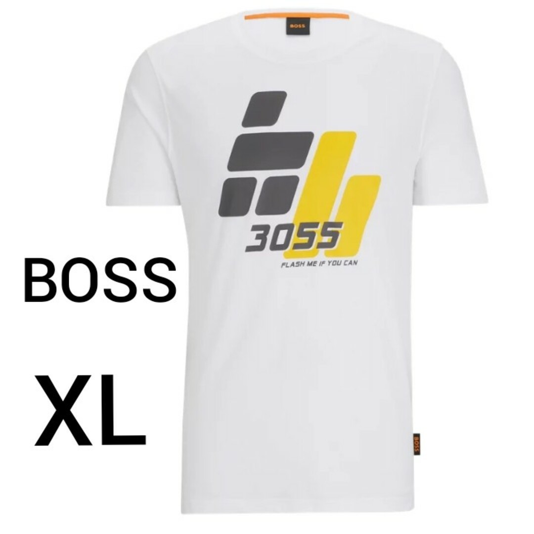 BOSS(ボス)の大谷翔平愛用BOSS コットンジャージーTシャツ レーシングスタイルプリントXL メンズのトップス(Tシャツ/カットソー(半袖/袖なし))の商品写真