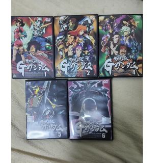 中古DVD　セル版&レンタル落ち　Gガンダム 1，2，4，5，6巻セット(アニメ)