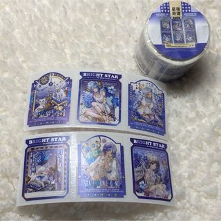 STUDIO VI ロールシール200pcs6種 星夜奇譚(テープ/マスキングテープ)