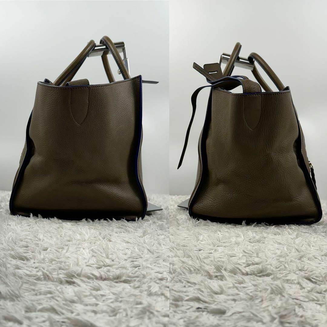 celine(セリーヌ)のセリーヌ　ラゲージファントム　ハンドバッグ　ブラウン　牛革　肩掛け　A4収納可能 レディースのバッグ(トートバッグ)の商品写真