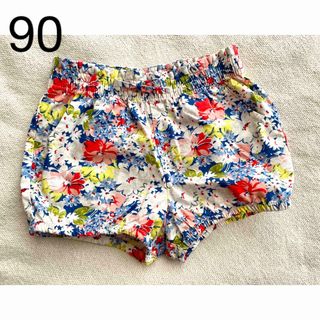 ベビーギャップ(babyGAP)の90 サイズ　Baby GAP 花柄　ショートパンツ(パンツ/スパッツ)