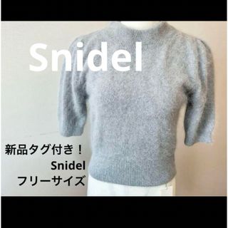 スナイデル(SNIDEL)の！お値下げ中！【新品タグ付】snidel スナイデル ファーショート丈ニット(ニット/セーター)