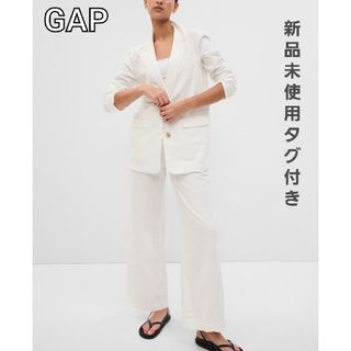 GAP - 【新品タグ付き】GAP　ギャップ　コットンリネンジャケット・ブレザー　ホワイト☆