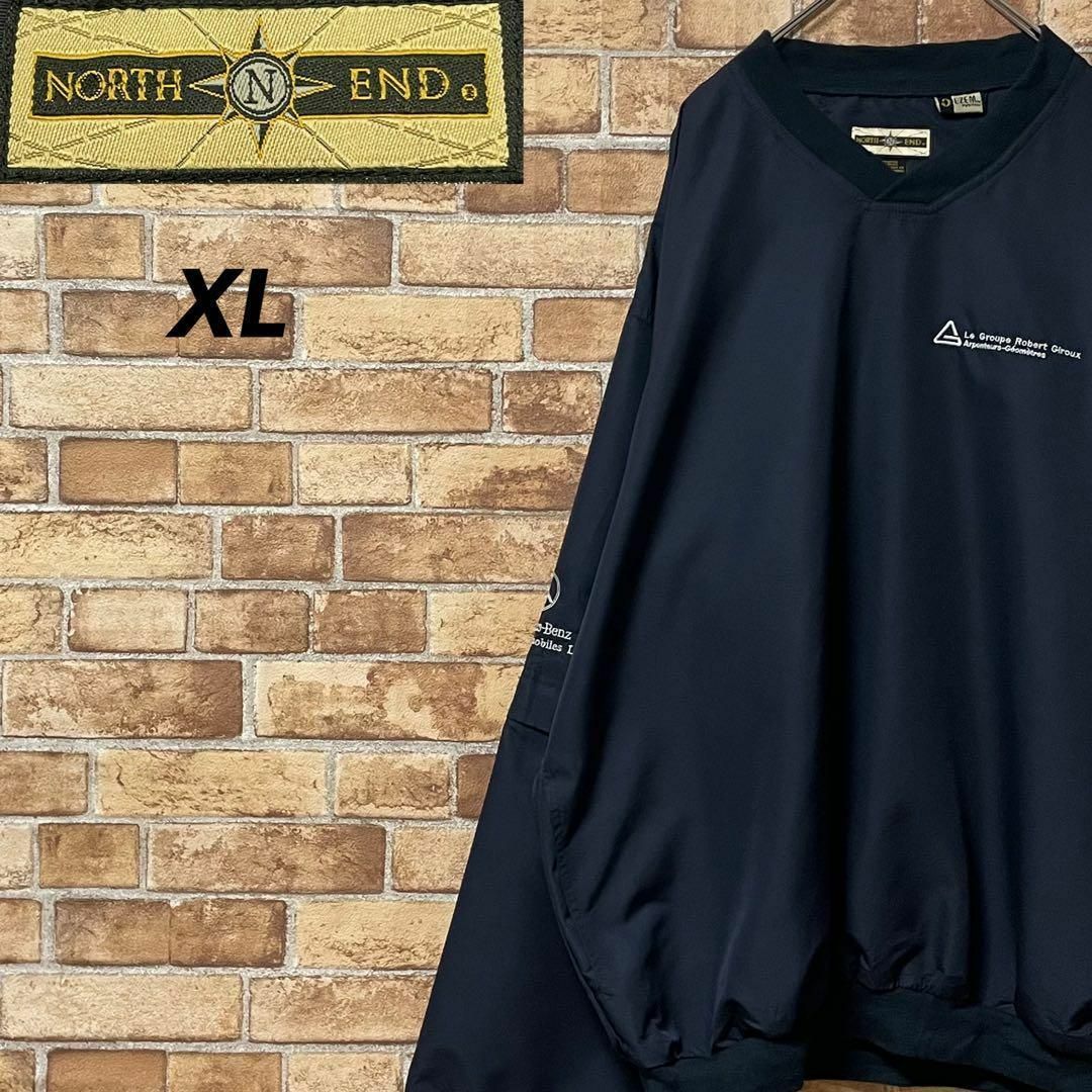 NORTHEND ナイロンプルオーバー 刺繍ロゴ ビッグシルエット ベンツ XL