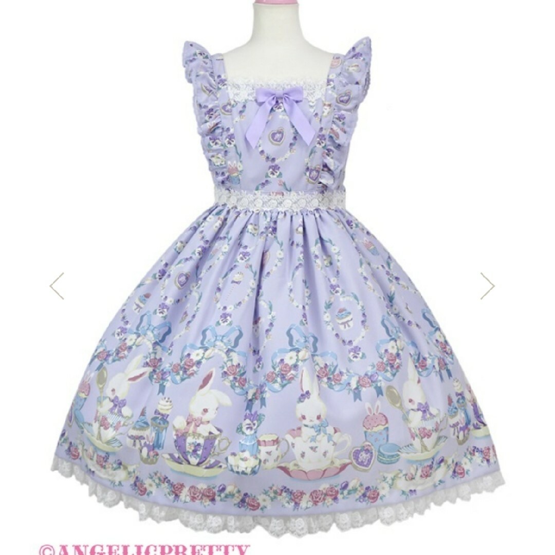 Angelic Pretty(アンジェリックプリティー)のFlower Garden Teatimeジャンパースカート レディースのワンピース(その他)の商品写真