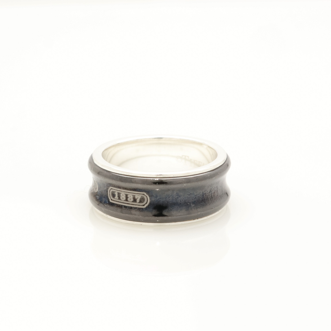 Tiffany & Co.(ティファニー)の【美品】TIFFANY＆Co. 1837 ブラック チタン ミディアム リング レディースのアクセサリー(リング(指輪))の商品写真