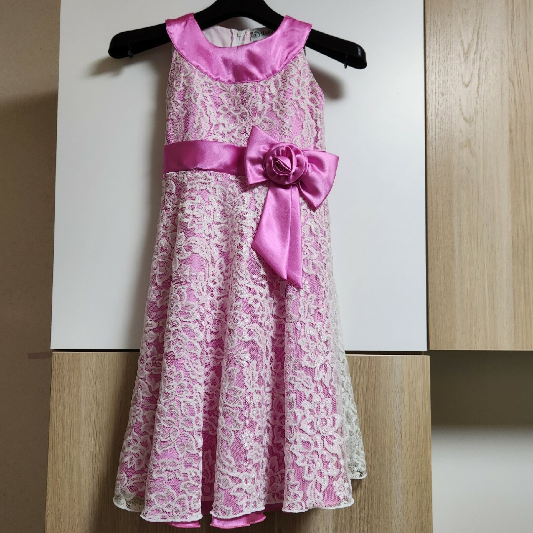 キッズドレス ピンク 120cm キッズ/ベビー/マタニティのキッズ服女の子用(90cm~)(ドレス/フォーマル)の商品写真