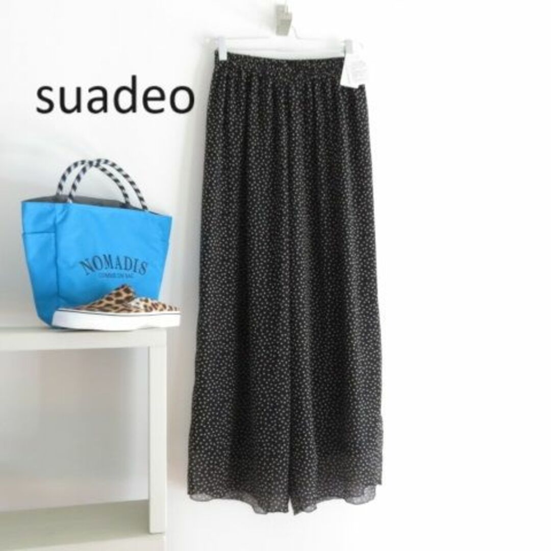 JOURNAL STANDARD - 新品 タグ付き　suadeo スアデオ　シフォン　水玉　パンツ　クロ