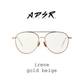 エーディーエスアール(A.D.S.R.)の【美品】 A.D.S.R. IRENE  03B マットベージュ ケース付き(サングラス/メガネ)