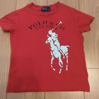 ポロラルフローレン(POLO RALPH LAUREN)の【極美品】2回ほど　赤　ラルフローレン　レッド　２Ｔ　Tシャツ　3歳に着てました(Tシャツ/カットソー)