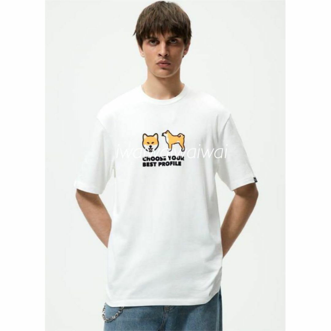 ZARA(ザラ)の新品 ZARA XL 柴犬 ドッグ Tシャツ メンズのトップス(Tシャツ/カットソー(半袖/袖なし))の商品写真