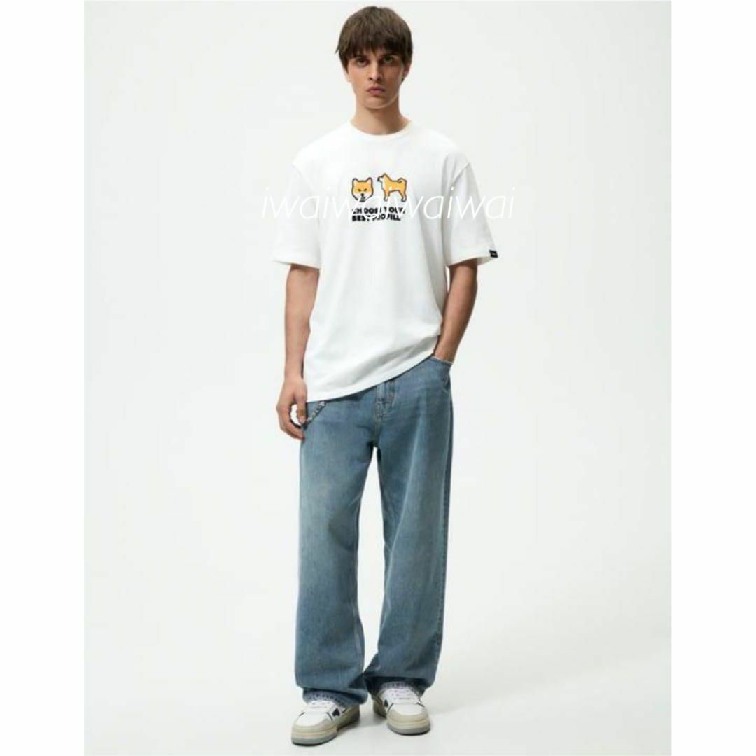 ZARA(ザラ)の新品 ZARA XL 柴犬 ドッグ Tシャツ メンズのトップス(Tシャツ/カットソー(半袖/袖なし))の商品写真