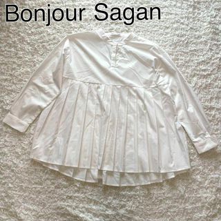 ボンジュールサガン(BONJOUR SAGAN)のBonjour Sagan ボンジュールサガン トップス プリーツ切替シャツ(シャツ/ブラウス(長袖/七分))