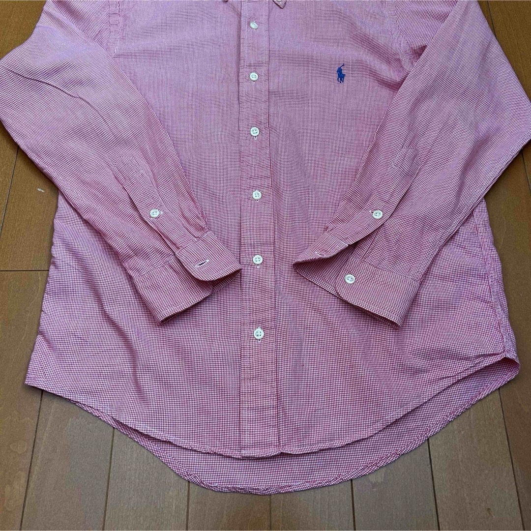 Ralph Lauren(ラルフローレン)の古着90s POLO Ralph Lauren 長袖BDシャツ チェック ピンク メンズのトップス(シャツ)の商品写真