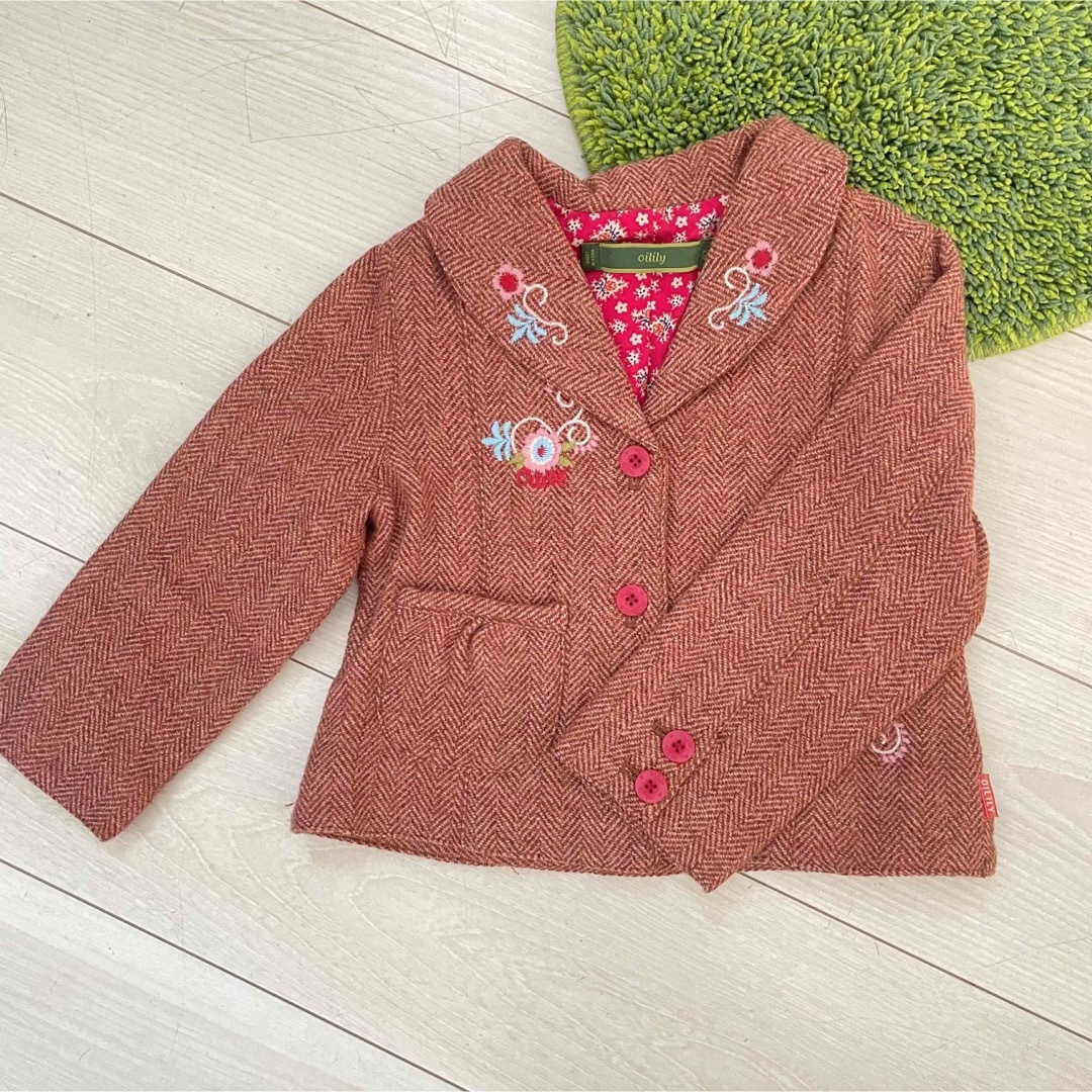 OILILY(オイリリー)の美品 oilily オイリリー 92 刺繍 ジャケット キッズ/ベビー/マタニティのキッズ服女の子用(90cm~)(ジャケット/上着)の商品写真