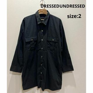 ドレスドアンドレスド(DRESSEDUNDRESSED)のドレスドアンドレスド DRESSEDUNDRESSED シャツ ブラック ロング(シャツ)