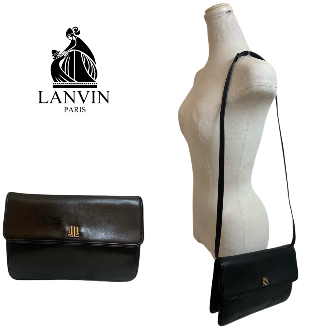 LANVIN(ランバン)のLANVIN PARIS VINTAGE 80s ITALY製 ショルダーバッグ レディースのバッグ(ショルダーバッグ)の商品写真