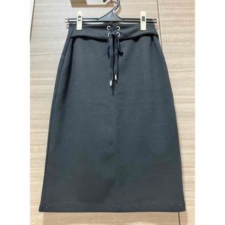 マウジー(moussy)のmoussy Sサイズ　黒　スウェット生地　タイトスカート　美品(ひざ丈スカート)